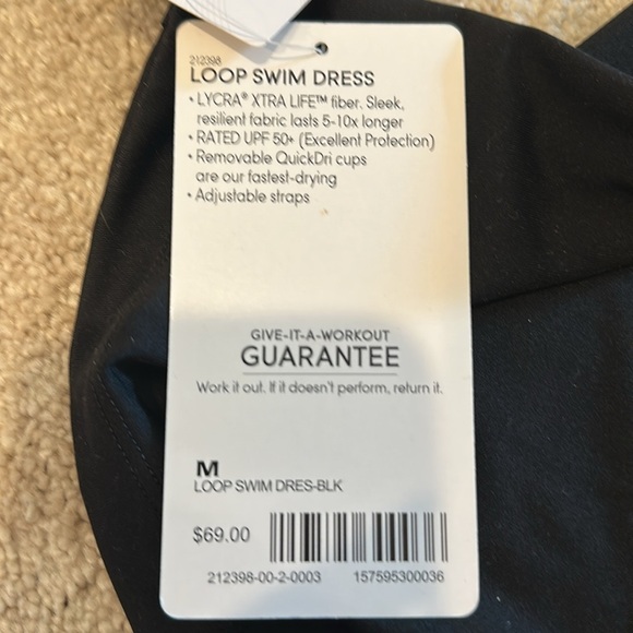 Athleta Loop swim dress black size Medium NWT - Picture 4 of 4